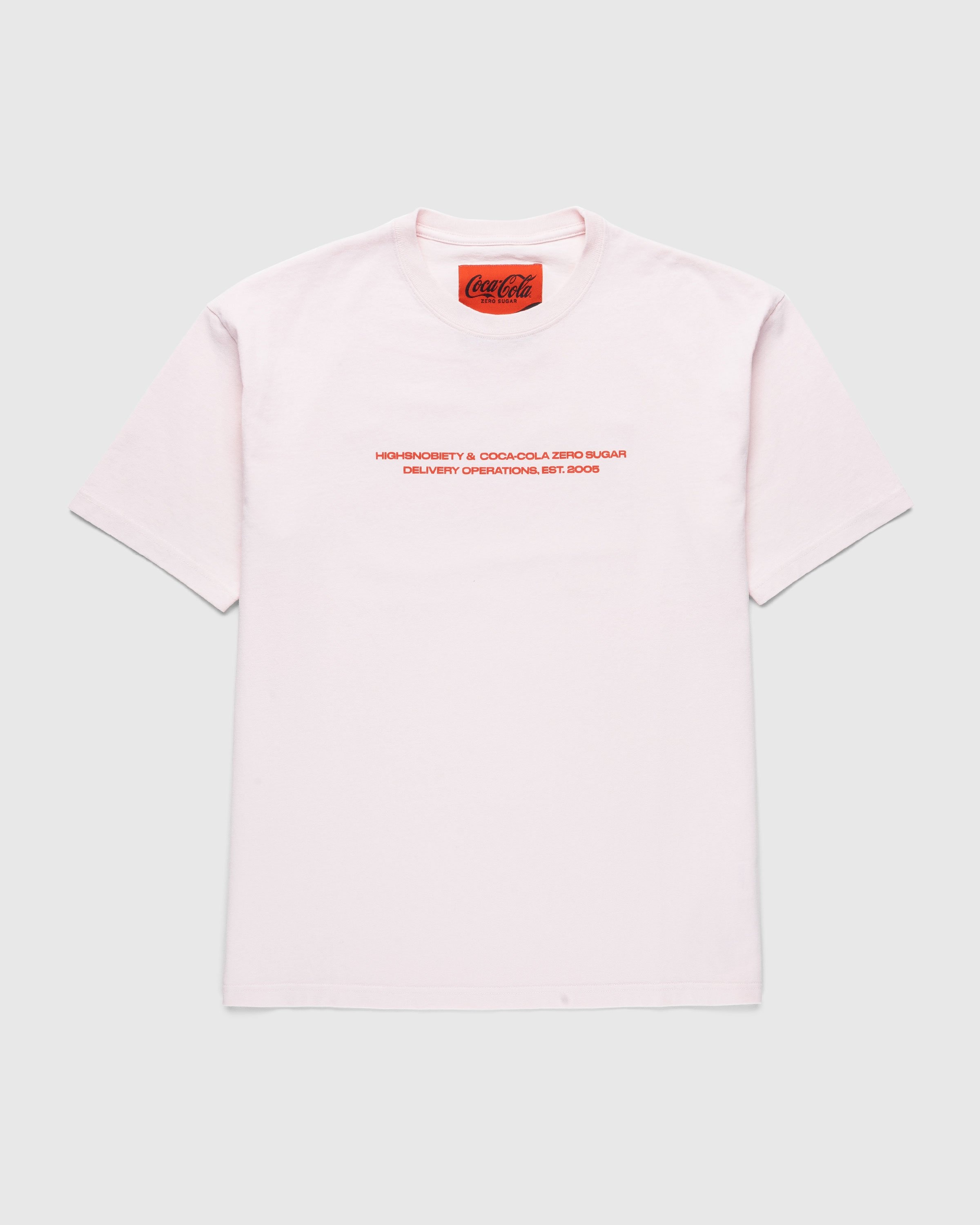 Highsnobiety x Coca Cola Zero Sugar Short Sleeve T Shirt Pink